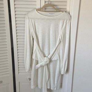 White wrap dress